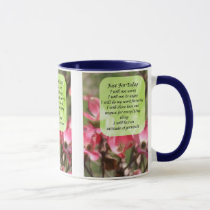 Just For Today Dogwood Floral Inspirational Mug