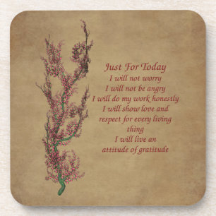 Just For Today Inspirational Prayer  Coaster
