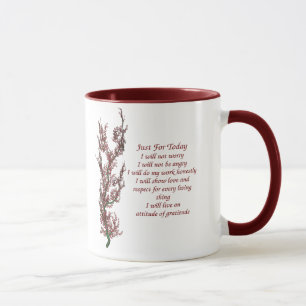 Just For Today Inspirational Quote Mug