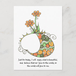 Just for today, postcard