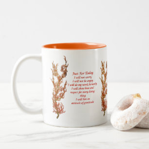 Just For Today Reiki Inspirational   Two-Tone Coffee Mug