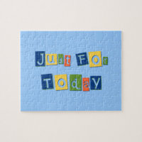 Just for Today Slogan Quote Colour Block Letters