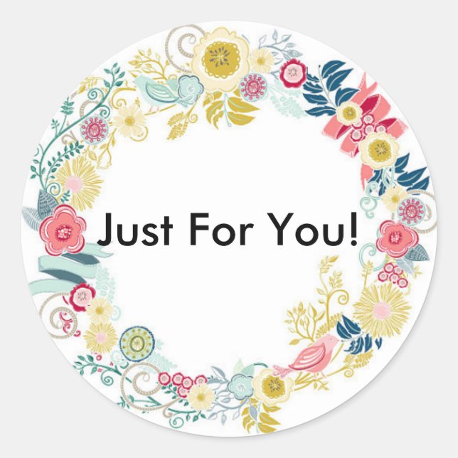 Just for You! Classic Round Sticker (Front)