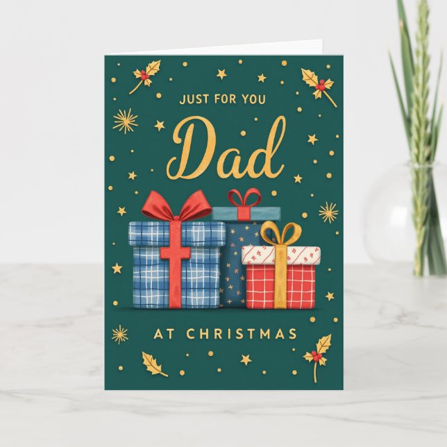 Just For You Dad At Christmas Card (Front)