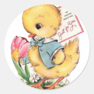 Just for You Easter Greetings Classic Round Sticker