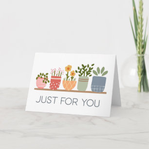 Just for You Garden Shelf Indoor Plants Card