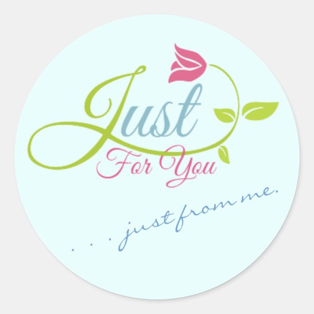 Just for You Gift Stickers (Front)