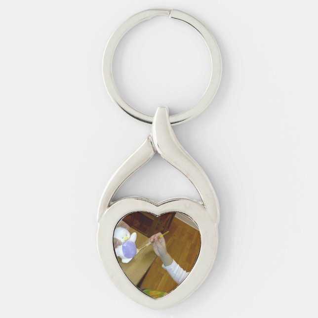 Just For You Heart Keychain by RoseWrites (Front)