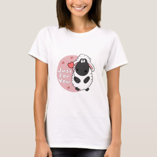 Just for you Kawaii funny sheep holds a heart T-Shirt