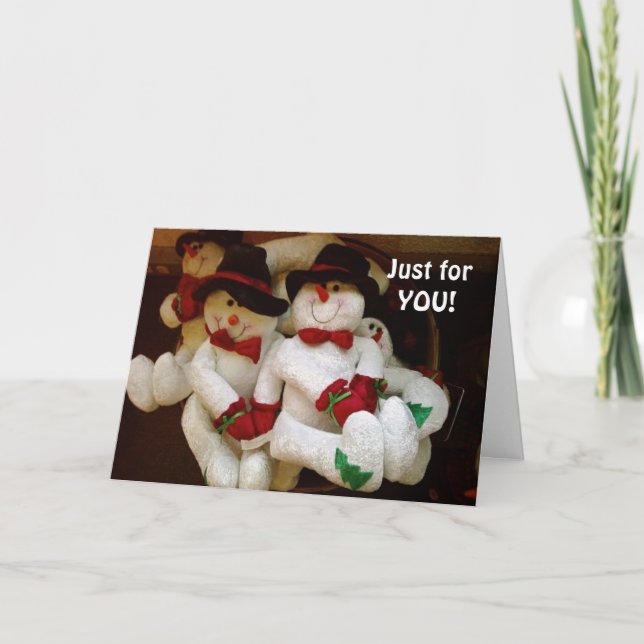 JUST FOR YOU LITTLE ONE-AT CHRISTMAS HOLIDAY CARD (Front)