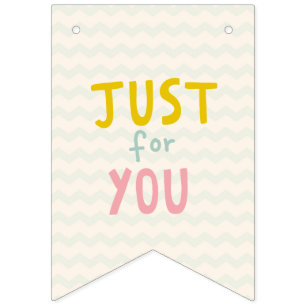Just for You Rabbit Bunting Flags