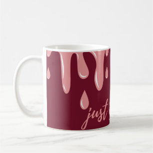 Just for you red pattern coffee mug