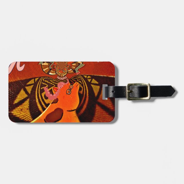 Just Funny Giraffe image design Luggage Tag (Front Horizontal)