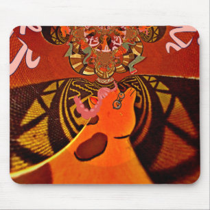 Just Funny Giraffe image design Mouse Mat