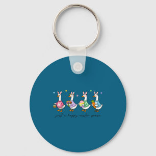 Just Funny Happy Easter Goose Eggs Easter Key Ring