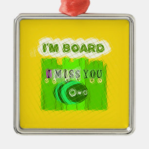 Just Funny I Miss You I am Bored Metal Tree Decoration