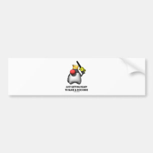 Just Getting Ready To Slice & Dice Code (Duke) Bumper Sticker