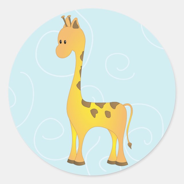 Just Giraffe Classic Round Sticker (Front)
