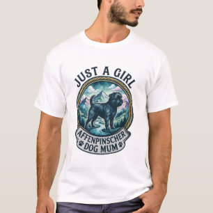 Just Girl Affenpinscher Dog Mum Mountain River_1 T-Shirt