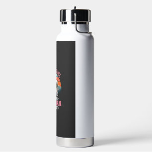 Just Girl Alaskan Malamute Dog Retro Sunset Mounta Water Bottle