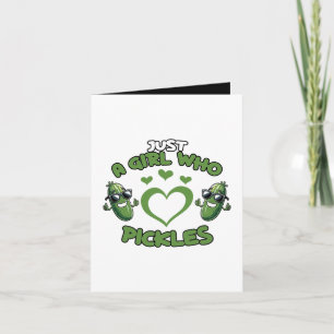 Just girl loves pickles customizable card