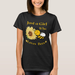 just girl who loves bees funny  gift t-shirt