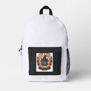 Just Girl Who Loves Cats Halloween Witch Fall Leav Printed Backpack