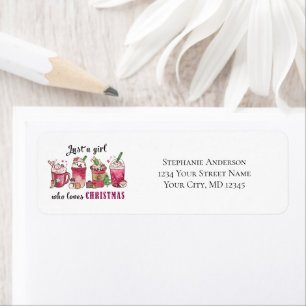 Just Girl Who Loves Christmas Return Address