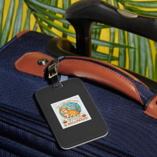 Just Girl Who Loves Corgi Halloween Pumpkins Bats_ Luggage Tag