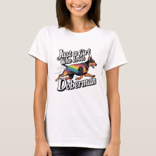 Just Girl Who Loves Doberman T-Shirt