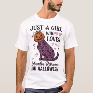 Just Girl Who Loves Labrador Retriever Halloween P T-Shirt