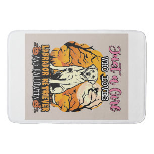 Just Girl Who Loves Labrador Retriever Halloween W Bath Mat