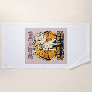 Just Girl Who Loves Labrador Retriever Halloween W Beach Towel