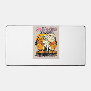 Just Girl Who Loves Labrador Retriever Halloween W Desk Mat