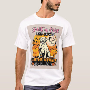 Just Girl Who Loves Labrador Retriever Halloween W T-Shirt