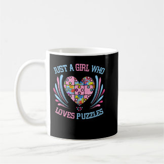 Just Girl Who Loves Puzzles Jigsaw Puzzle Coffee Mug