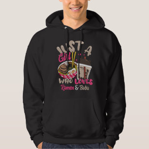 Just Girl Who Loves Ramen And Boba Hoodie