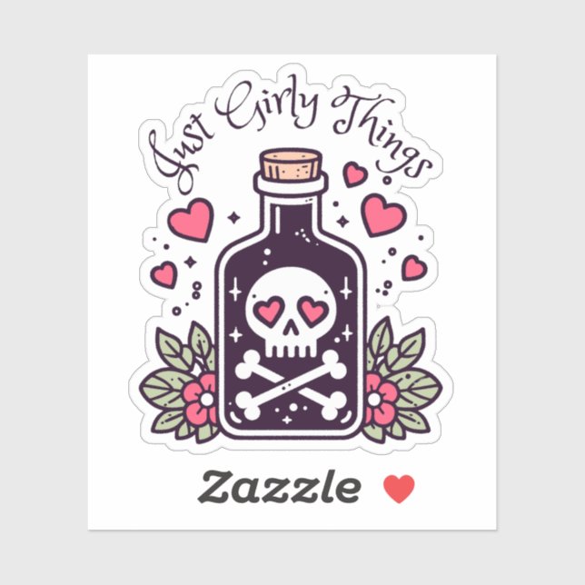 Just Girly things Poison Bottle Funny Halloween (Sheet)