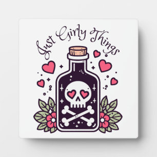 Just Girly things Poison Bottle Funny Halloween Plaque