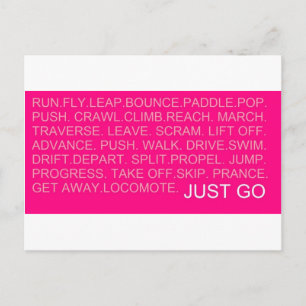 Just go... postcard