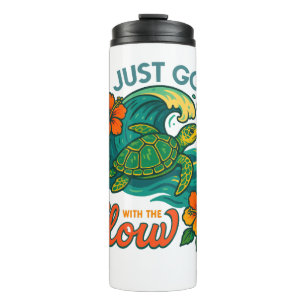 Just Go with the Flow Turtle Thermal Tumbler