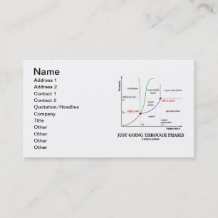 Just Going Through Phases (Chemistry Humour) Business Card
