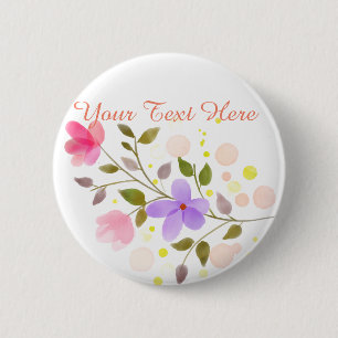 Just Gorgeous Flowers 6 Cm Round Badge