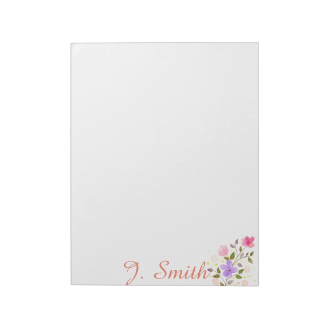 Just Gorgeous Flowers Notepad (Rotated)
