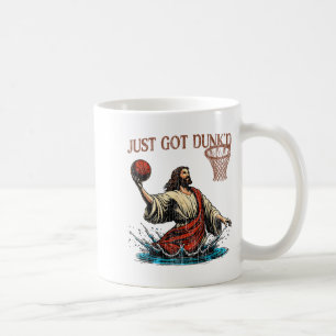 Just Got Dunked Funny Baptism Jesus Christian Bask Coffee Mug