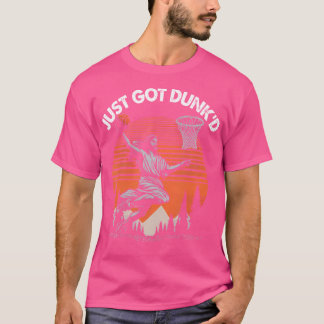 Just Got Dunked Funny Jesus Playing Basketball Chr T-Shirt