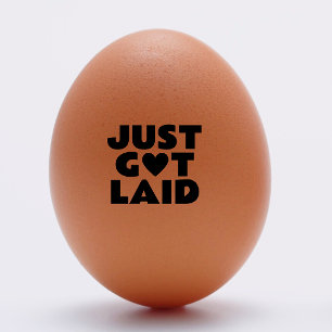 just got laid egg mini stamp