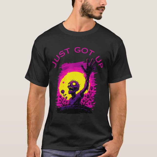 Just Got Up – Vintage Undead Hand Rising Tee (Front)