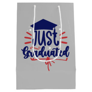 Just Graduated Red & Blue Medium Gift Bag