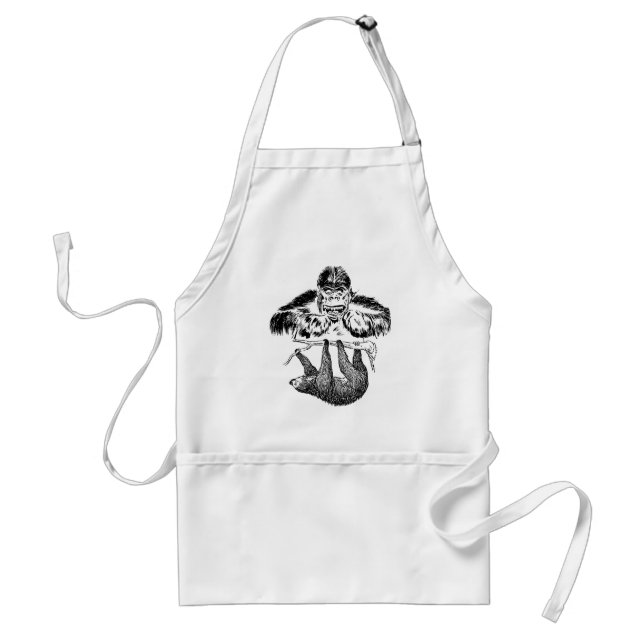 Just Hang On (Sloth, Gorilla)   Standard Apron (Front)